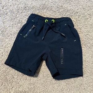 Cat & Jack Navy Kids Shorts with Neon Accents